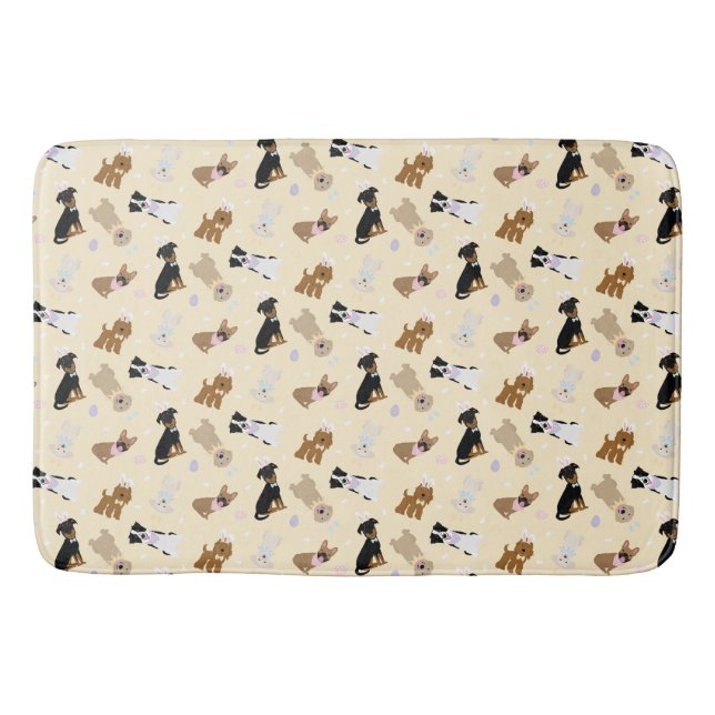 Happy Oaster Hunde Badematte (Vorderseite)