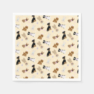 Happy Oaster Hunde Serviette