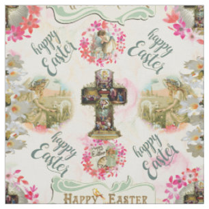 Happy Oaster Jesus Resurección Angel Wreaths Stoff