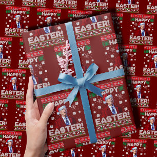 Happy Oaster Joe Biden Verwirrte Weihnachten Geschenkpapier