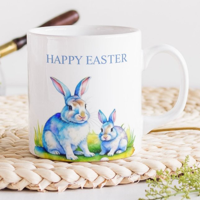 Happy Oaster Kaffeetasse (Cute happy easter bunny mug.)