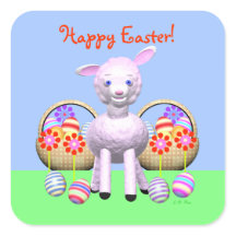 Happy Oaster Lamb mit Ostereiern