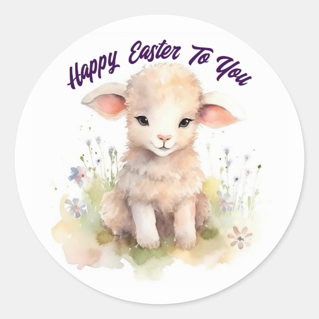 Happy Oaster Lamb Sticker (Vorderseite)