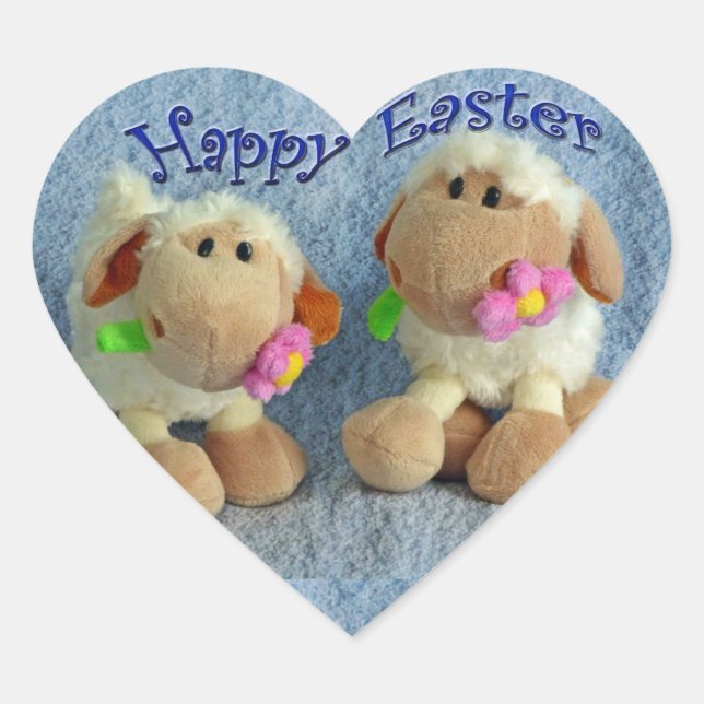 Happy Oaster Lambs Herz-Aufkleber (Vorderseite)