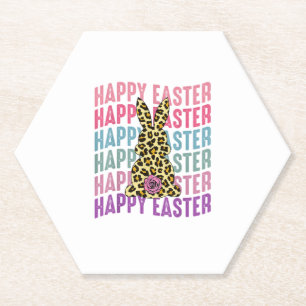 Happy Oaster Leopard Bunny Groovy Niedliches Kanin Untersetzer