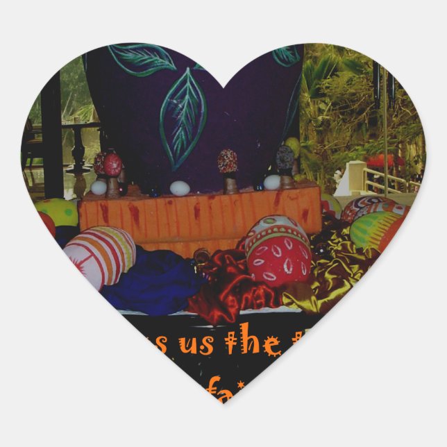 Happy Oaster Liebe Glaube und Hoffnung Wünsche Herz-Aufkleber (Vorderseite)