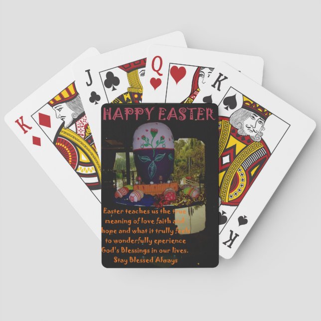 Happy Oaster Liebe Glaube und Hoffnung Wünsche Spielkarten (Rückseite)