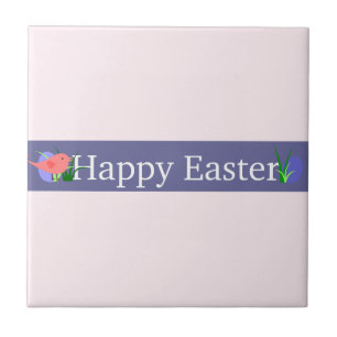 Happy Oaster Lila Banner Fliese