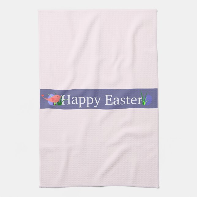 Happy Oaster Lila Banner Küchentücher (Vertikal)