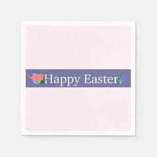 Happy Oaster Lila Banner Paper Napkin Serviette