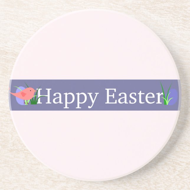 Happy Oaster Lila Banner Untersetzer (Vorne)