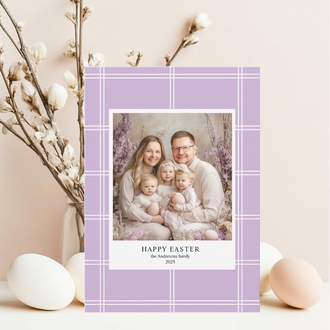 "Happy Oaster Lila Familienleben Foto Einladung (Von Creator hochgeladen)