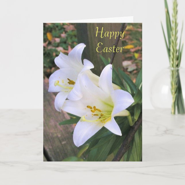 Happy Oaster Lilies Feiertagskarte (Vorderseite)