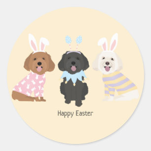Happy Oaster Maltipoo Hunde Runder Aufkleber