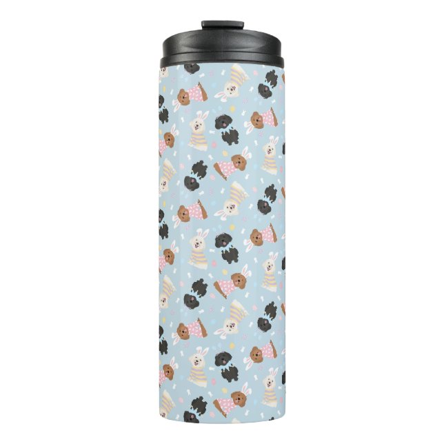 Happy Oaster Maltipoo Hunde Thermosbecher (Vorderseite)