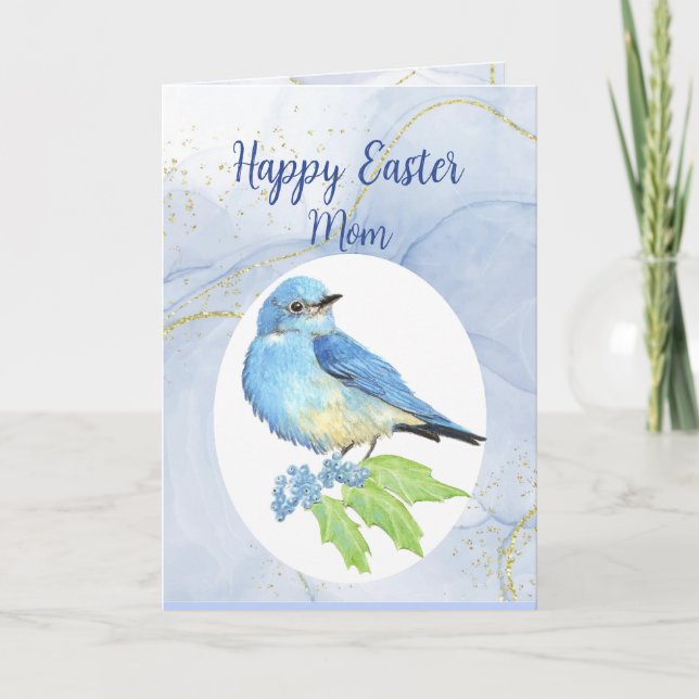 Happy Oaster MAMA Mountain Bluebird Feiertagskarte (Vorderseite)