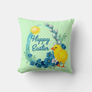 Happy Oaster mit Baby Chick Kissen