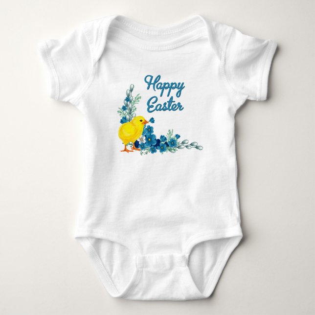 Happy Oaster mit Baby Chick Strampler (Vorderseite)