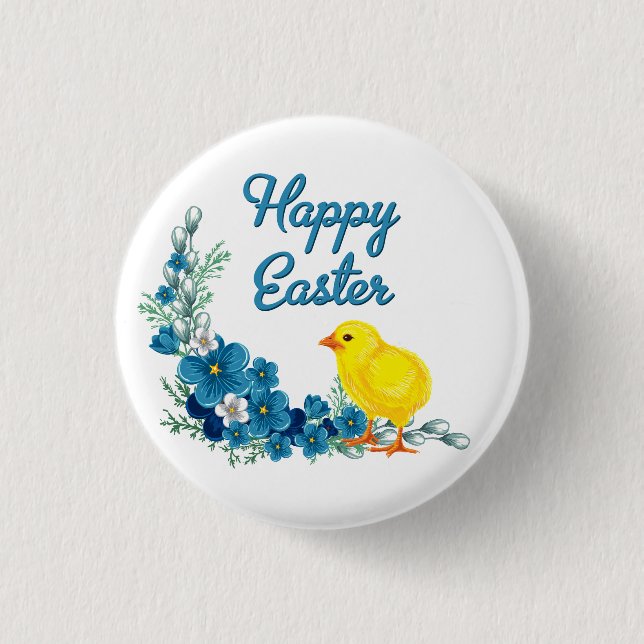 Happy Oaster mit einem Baby Chick Button (Vorderseite)