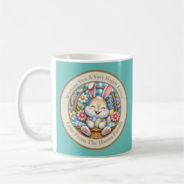 Happy Oaster mit Niedlichem Hasen, Eiern und Blume Kaffeetasse