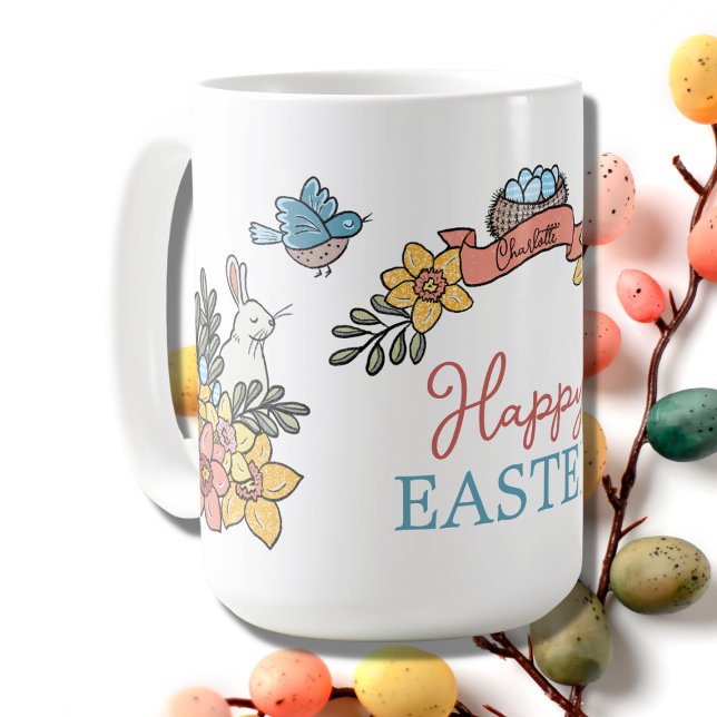 Happy Oaster mit Personalisiertem Namen Kaffeetasse (Von Creator hochgeladen)