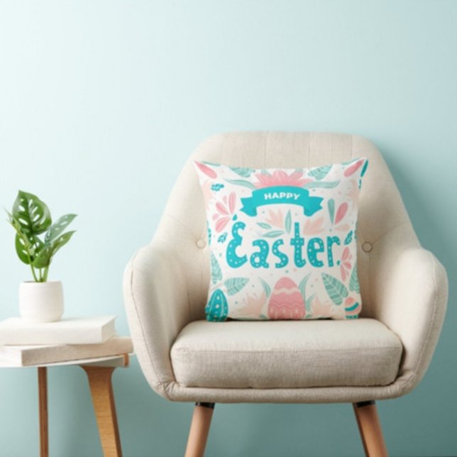 Happy Oaster Modern Throw Kissen (Von Creator hochgeladen)