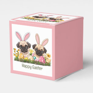 Happy Oaster Mops Hunde Bunny Ears Geschenkschachtel
