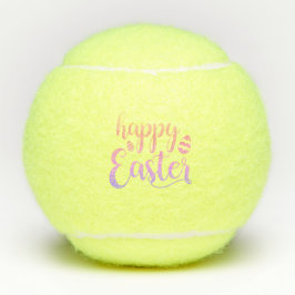 Happy Oaster Multi-farbige Ostereier Typografie Tennisbälle
