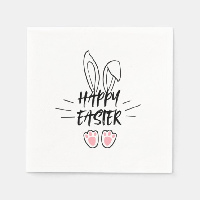 Happy Oaster Muster Serviette (Vorderseite)