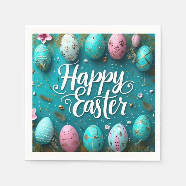 Happy Oaster Napkins Serviette (Vorderseite)