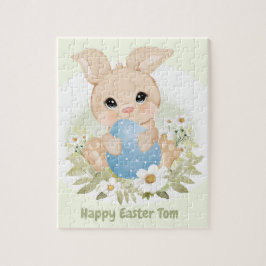 Happy Oaster Niedlich Bunny Blue Egg Personalisier