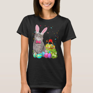 Happy Oaster Niedlich Bunny Cat Eggs Basket Männer T-Shirt