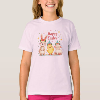 Happy Oaster Niedlich Bunny Chick Lamb T - Shirt