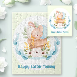 Happy Oaster Niedlich Bunny personalisiert Jigsaw