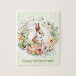 Happy Oaster Niedlich Bunny personalisiert Jigsaw