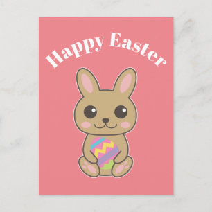 Happy Oaster Niedlich Bunny Postkarte