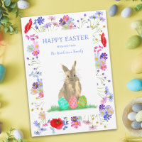 Happy Oaster Niedlich Bunny und Eggs Boho Floral