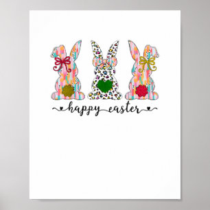 Happy Oaster Niedlich Coquette Osterfest Bunny Rab Poster