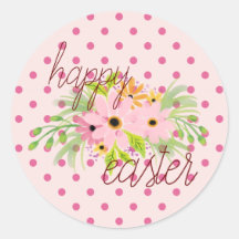 Happy Oaster niedlich Pink Sticker