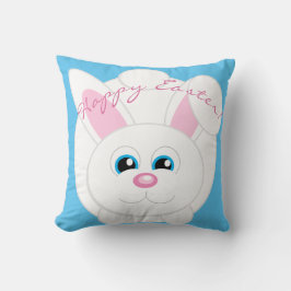 Happy Oaster Niedlicher Cartoon Bunny Blue Throw K Kissen