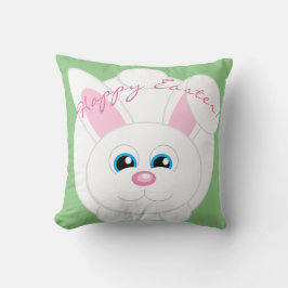 Happy Oaster Niedlicher Cartoon Bunny Green Throw Kissen