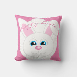 Happy Oaster Niedlicher Cartoon Bunny Pink Throw K Kissen