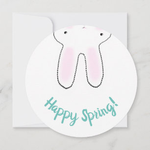 Happy Oaster niedlicher Hase auf zwei Seiten lusti Karte