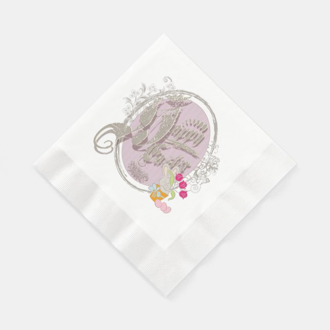 Happy Oaster - Paper Napkins Serviette (Ecke)