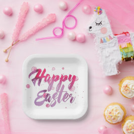 Happy Oaster Paper Plate Pappteller