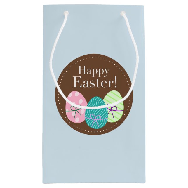 Happy Oaster Party Geschenktasche mit Eiern Kleine Geschenktüte (Rückseite)