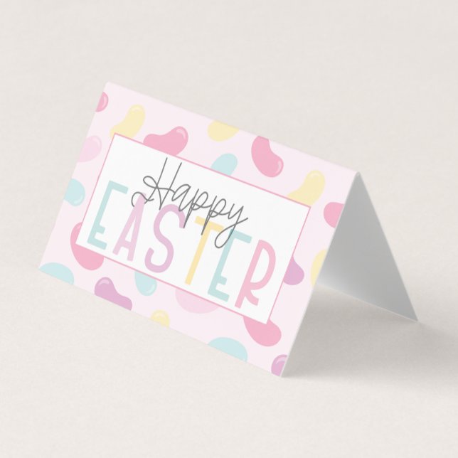 Happy Oaster Pastel Jelly Beans Beutel Topper Visitenkarten (Vorderseite)