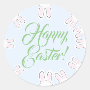 Happy Oaster Pastellschrift Drehbuch niedlich lust Runder Aufkleber