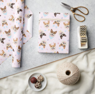 Happy Oaster Pembroke Welsh Corgi Dogs Geschenkpapier