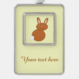 Happy Oaster Personalisiertes Ornament Rahmen-Ornament Silber